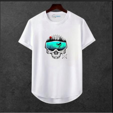 Erkek Ön Baskili T-shirt Plus Model
